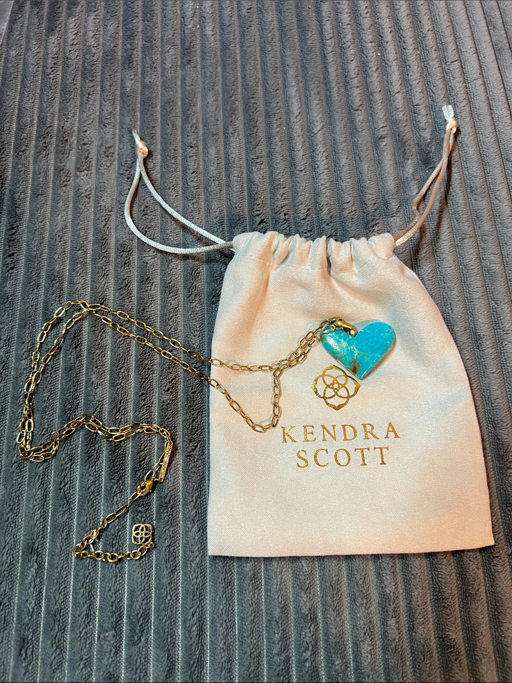 Kendra Scott Poppy 14k Goldplated  Magnesite Heart Pendant Necklace In Brass